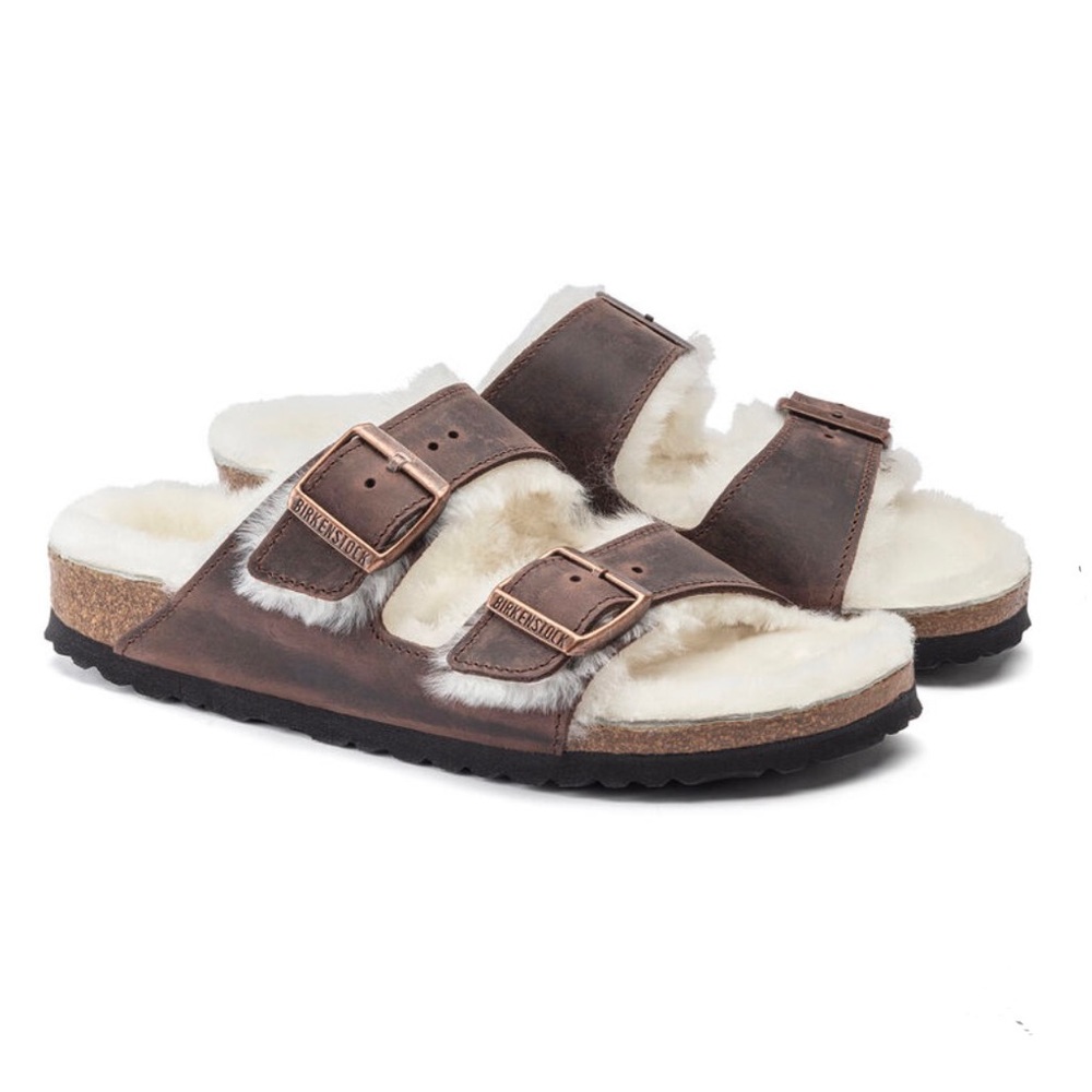 NEW Birkenstock Arizona Shearling Sandals Men’s Size 45 / 12